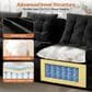 HOMLUX 2-Piece Left Facing Sectional with Chaise in Black, , large