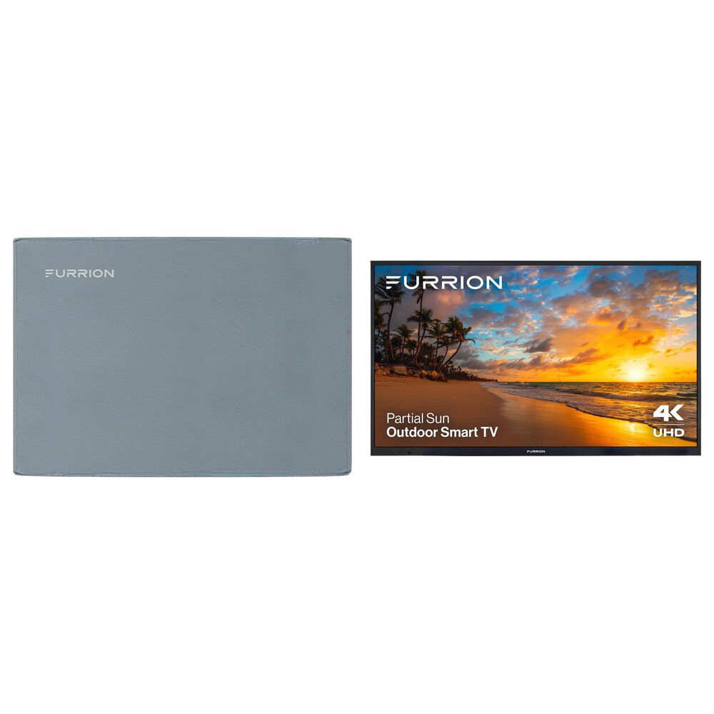 Furrion Aurora 43" Class Partial Sun 4K LED UHD - Outdoor Smart TV with Weather Resistant Cover in Black, , large