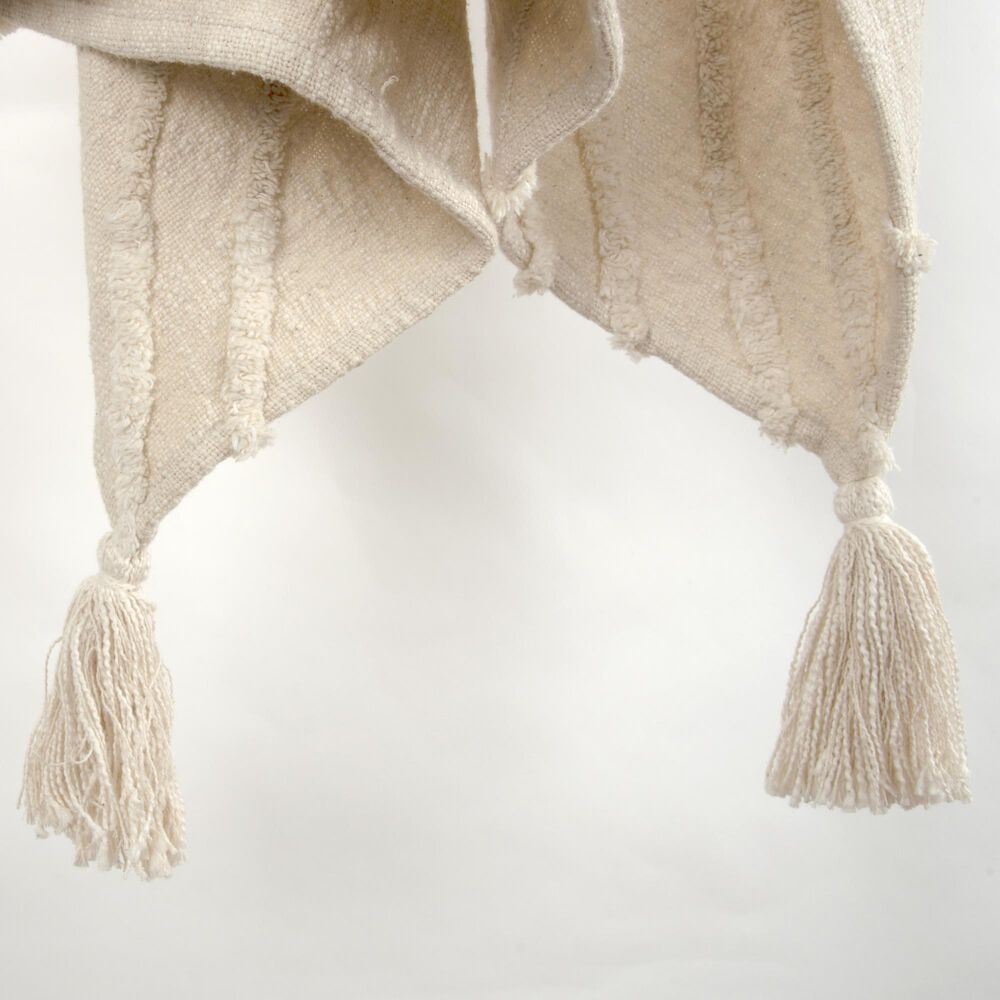 Rizzy Home 50&quot; x 60&quot; Geometric Throw in Natural, , large