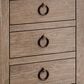 Hekman Chateaux 3-Drawer Chairside Chest in Brown, , large