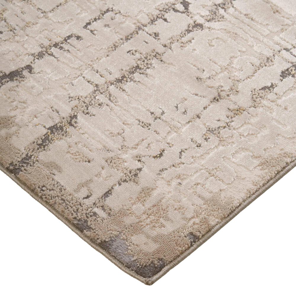 Feizy Waldor Abstract 2&#39;10&quot; x 7&#39;10&quot; Beige Runner, , large