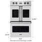 Viking Range 30" Electric Double French-Door Oven in Stainless Steel, , large