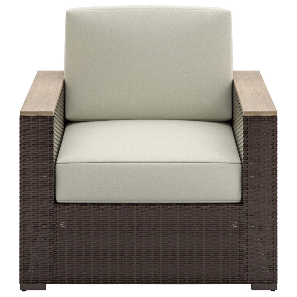 Homestyles Palm Springs 4-Piece Patio Loveseat Set in Brown, , large