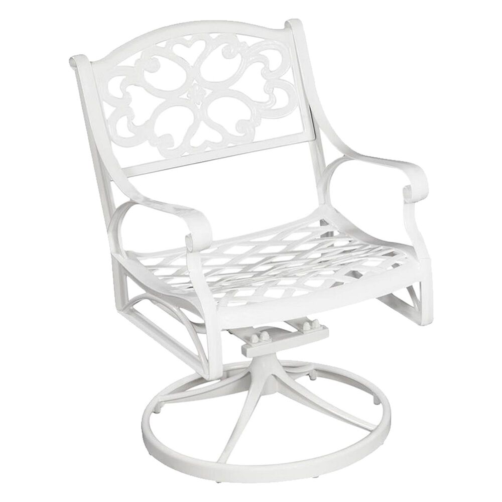 Homestyles Sanibel Swivel Rocking Chair without Cushion in White, , large