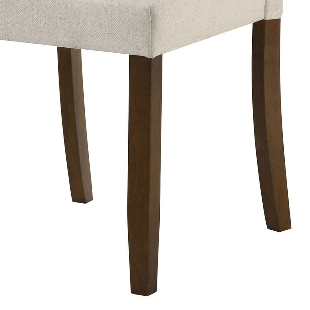 Coaster Cantley Dining Side Chair with Beige Cushion in Rich Brown, , large