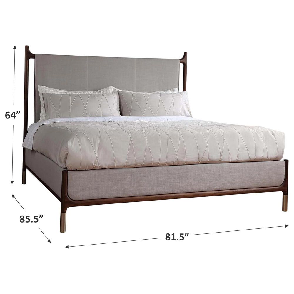 Stickley Furniture Walnut Grove Upholstered King Bed in Salvador Dove, , large