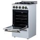 Forno Lamazze 20" Freestanding Gas Range in White, , large