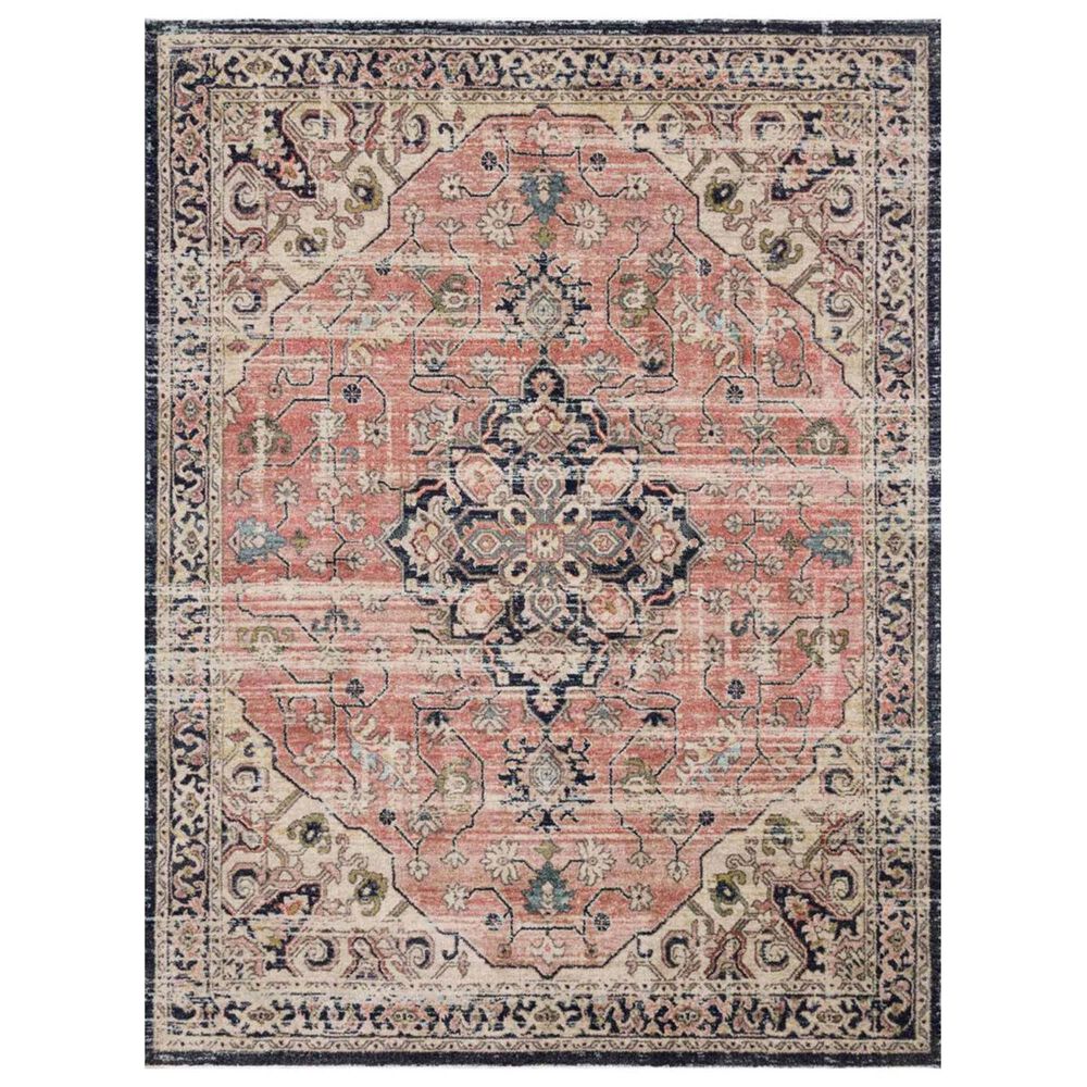 Magnolia Home Graham GRA-06 5&#39;5&quot; x 7&#39;6&quot; Coral and Navy Area Rug, , large