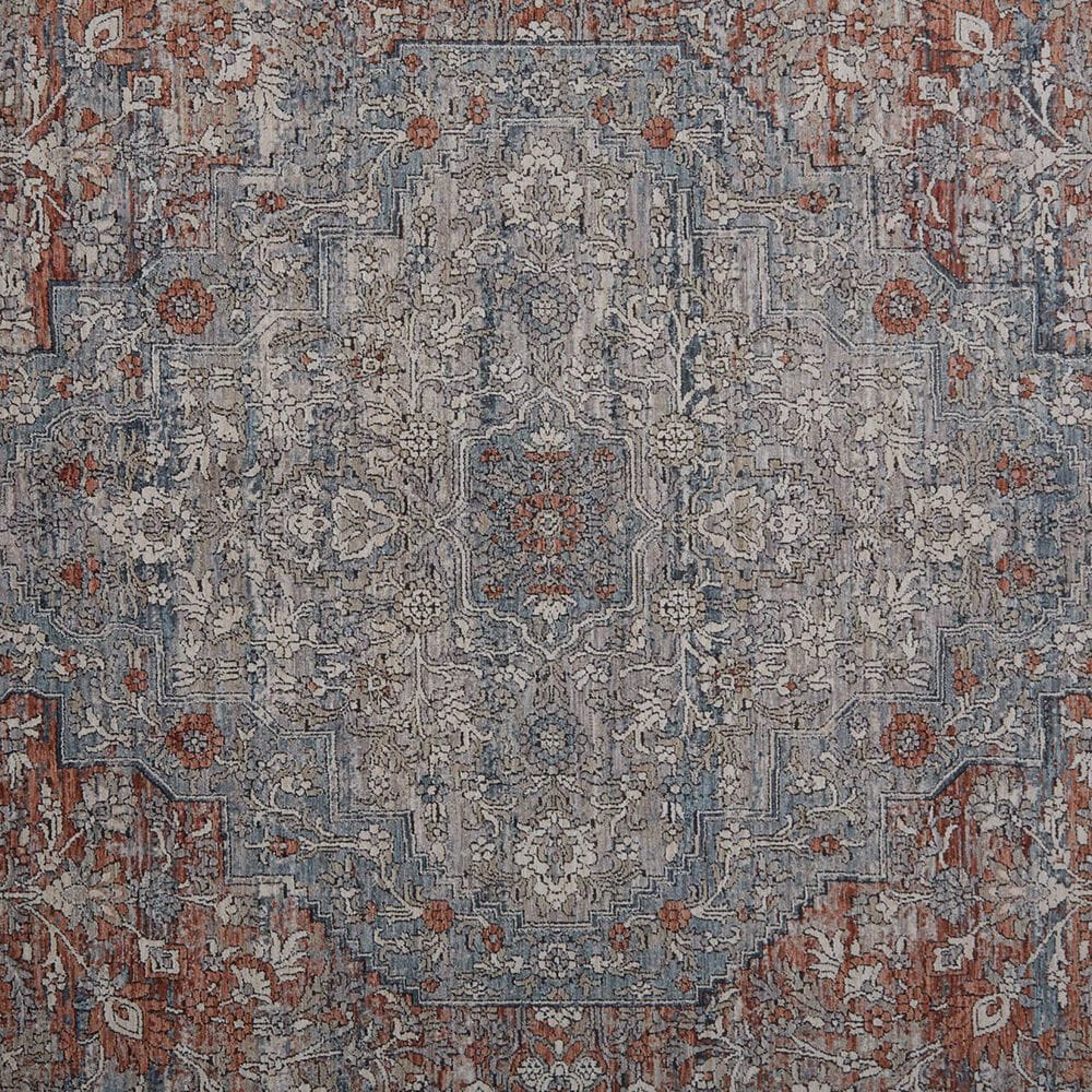 Feizy Marquette 3778F 4&#39; x 5&#39;3&quot; Rust and Blue Area Rug, , large