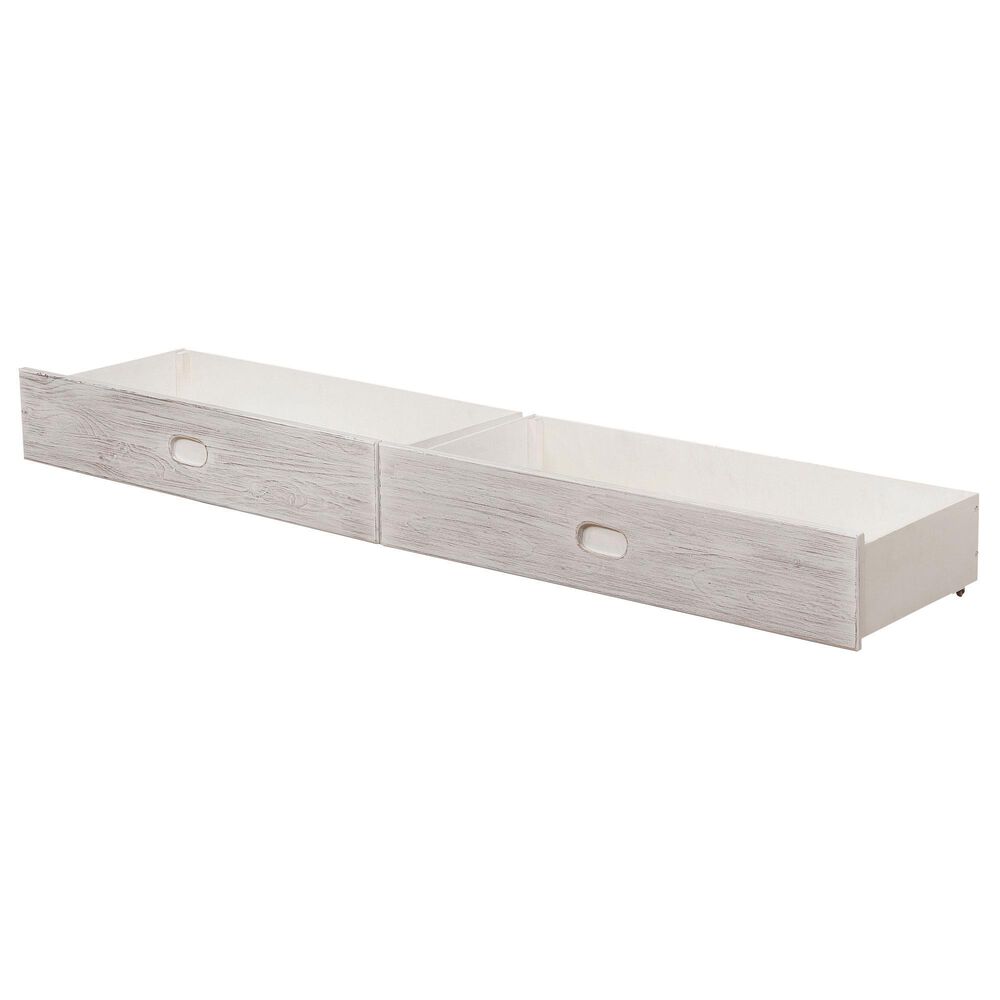 Furniture of America Mccullough Twin over Full Bunk Bed in Brushed White, , large