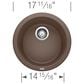Blanco Rondo 18" Dual Mount Bar Sink in Cafe, , large