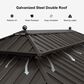 HOMLUX 12" x 20" Outdoor Hardtop Gazebo in Brown, , large