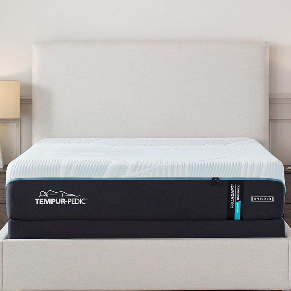 Tempur-Pedic ProAdapt 2.0 Medium Hybrid Queen Mattress with Low Profile Box Spring, , large
