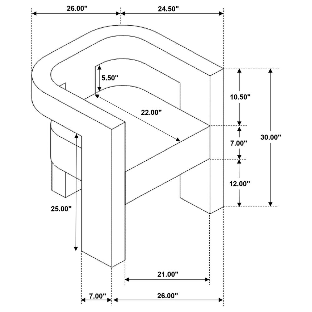 Coaster Petra Accent Arm Chair in Chocolate Brown, , large