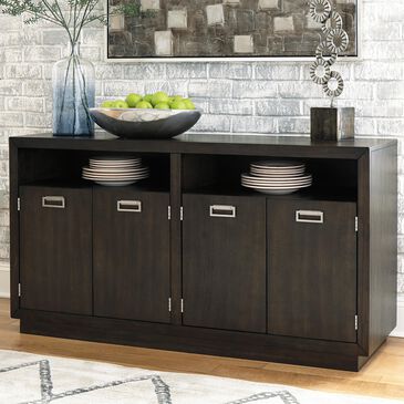 Signature Design by Ashley Hyndell Dining Room Server in Dark Espresso Brown, , large