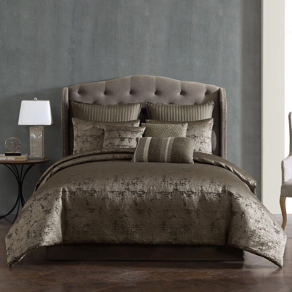 Hallmart Collectibles Dustin 9-Piece Queen Comforter Set in Gold, , large