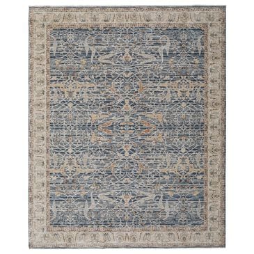 Feizy Pasha 5" x 7"6" Blue and Ivory Area Rug, , large