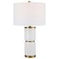 Uttermost Table Lamp in Gloss White and Antique Gold, , large
