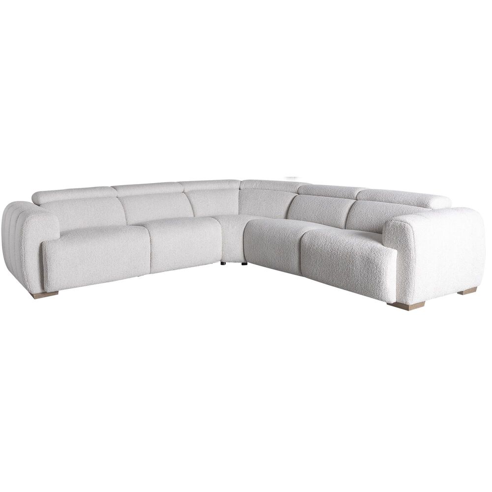 Bernhardt Aldo 3-Piece Power Motion Sectional in White and Cream, , large