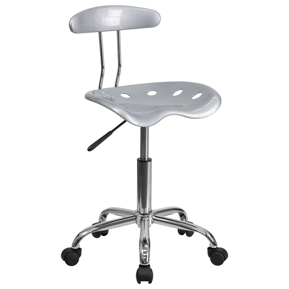 Flash Furniture Vibrant Swivel Task Chair in Gray, , large