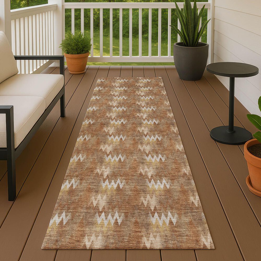 Dalyn Rug Company Soft Essentials Chevron Paprika 2'3" x 7'6" Runner, , large
