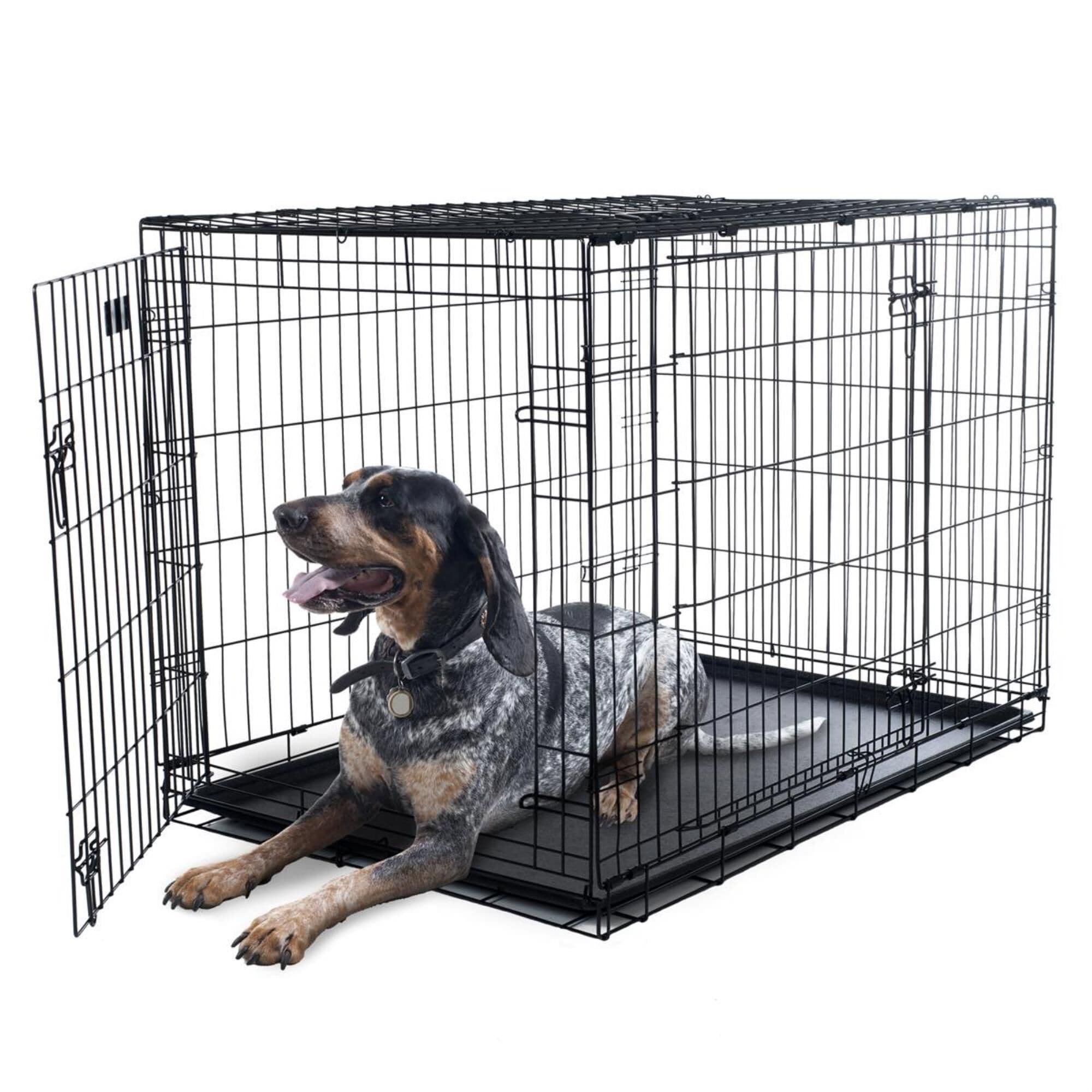 Timberlake Large 2 Door Foldable Dog Crate Cage in Black NFM
