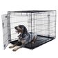 Timberlake Large 2-Door Foldable Dog Crate Cage in Black, , large