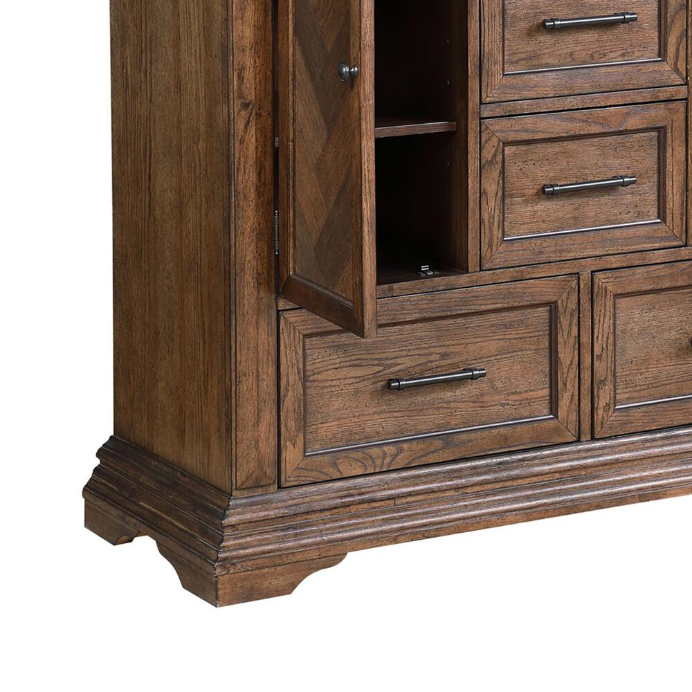 New Heritage Design Mar Vista Door Chest in Brushed Walnut, , large