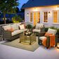 HOMLUX 4-Piece Outdoor Sofa Set in Beige, , large
