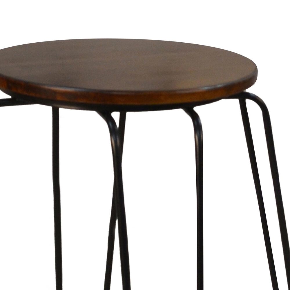 Carolina Cottage Ethan 24&quot; Stool in Elm/Black &#40;Set of 2&#41;, , large