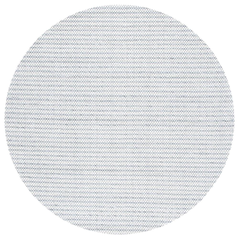 Safavieh Marbella 4" Round Light Grey and Ivory Area Rug, , large