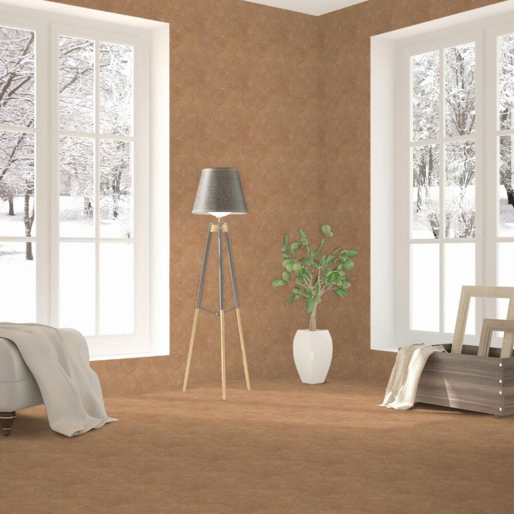 Dal-Tile Rekindle Terracotta 13.5&quot; x 13.5&quot; Canvas Dot Porcelain Mosaic Sheet, , large