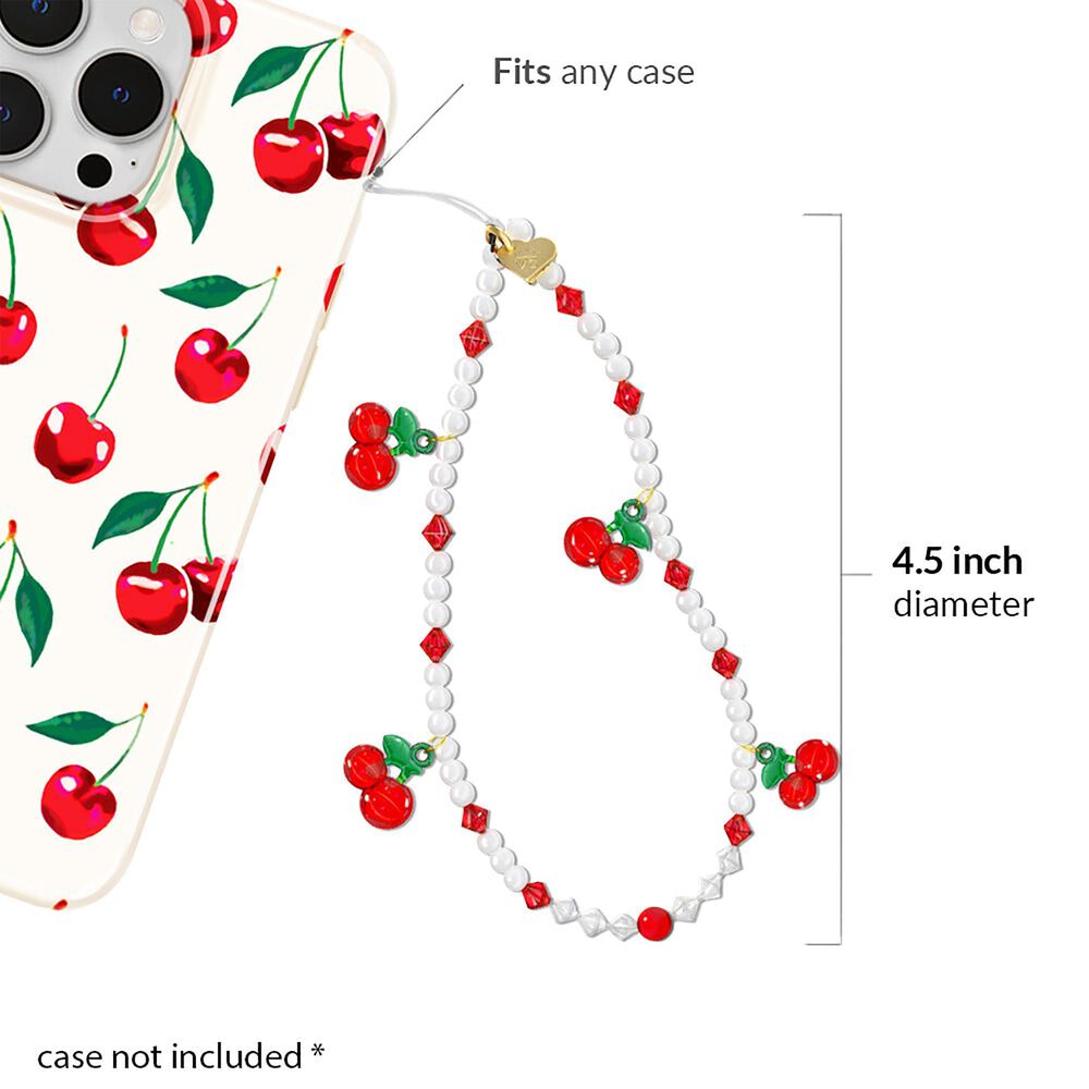 Velvet Caviar Phone Charm in Mon Cheri Cherry, , large