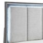 New Heritage Design Odessa King Upholstered Bed in Charcoal and Silver, , large