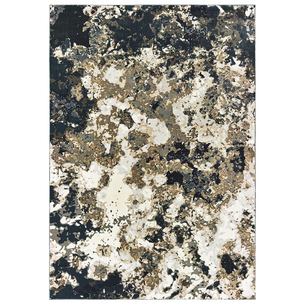 Oriental Weavers Bowen 1808Q 7"10" x 10"10" Navy Area Rug, , large