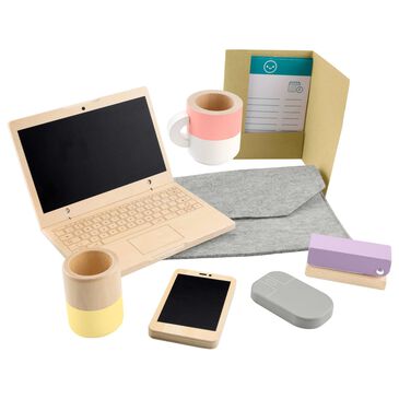 Fisher Price Wood Pretend Play Work From Home Set in Multicolor, , large