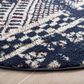 Safavieh Adirondack ADR202N 6" Round Vintage Navy and Light Grey Area Rug, , large