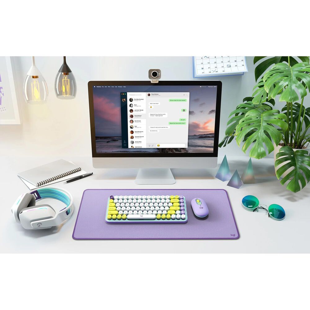 Logitech Pop Mouse with Emoji in Violet, , large