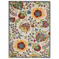 Nourison Aloha ALH17 7"10" x 10"6" Ivory and Multicolor Indoor/Outdoor Area Rug, , large