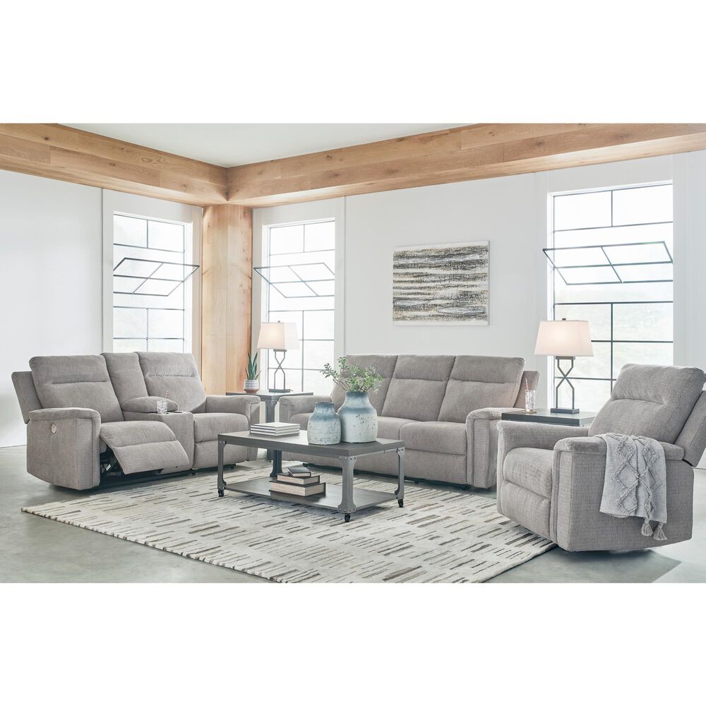 Ashley Barnsana Power Reclining Sofa in Ash, , large