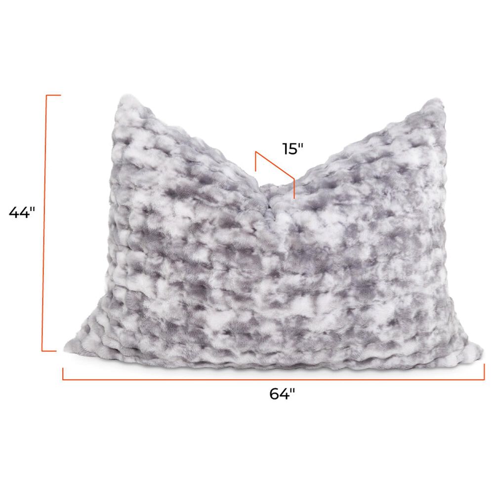 Jaxx LoungePuff Floor Bean Bag Cushion in Phantom Grey, , large