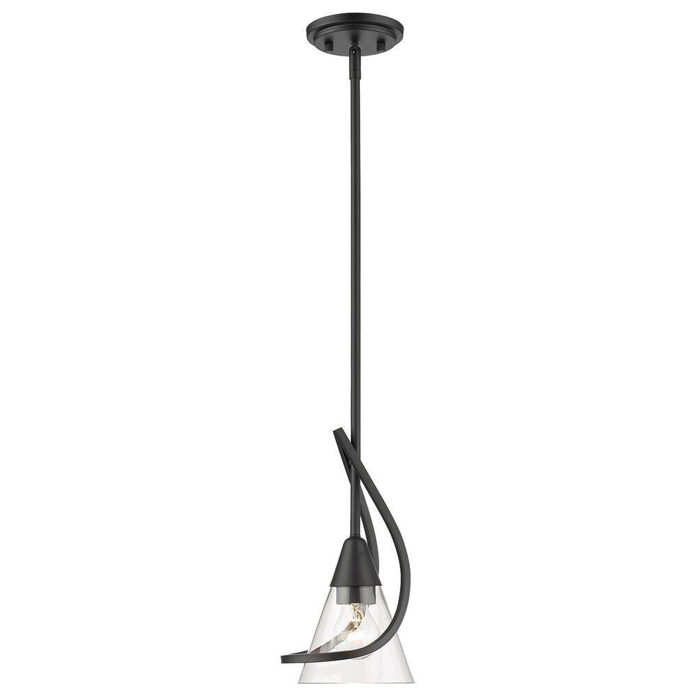 Golden Lighting Olympia Mini Pendant in Matte Black, , large