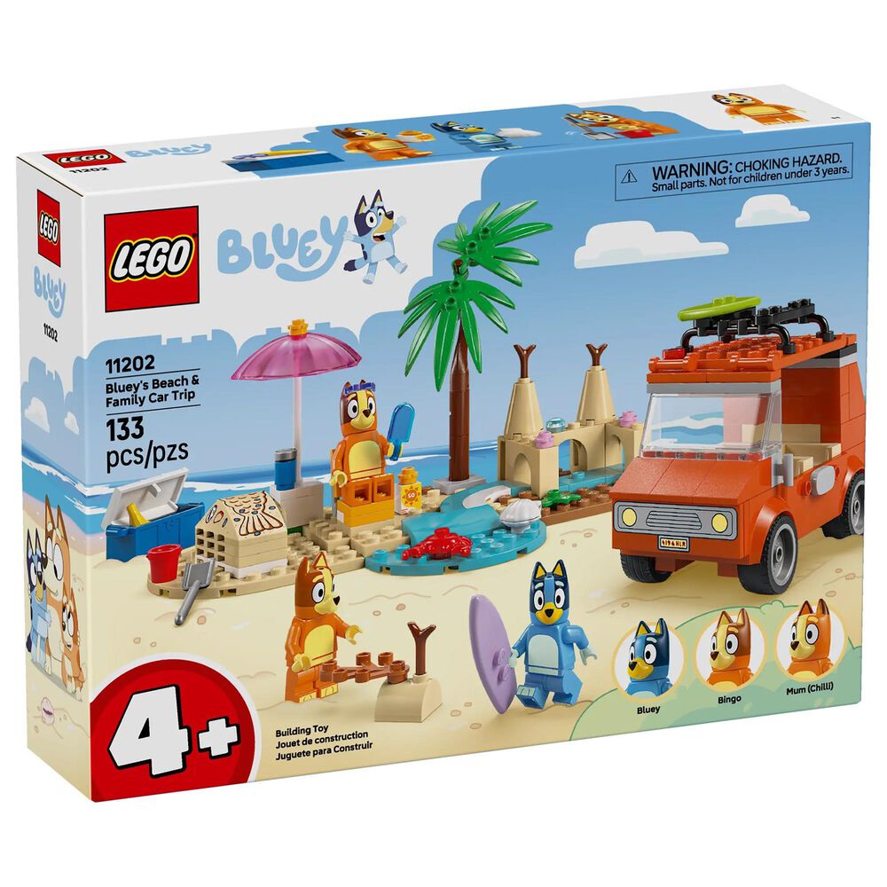 LEGO Bluey&#39;s Beach and Family Car Trip Building Set in Multicolor, , large