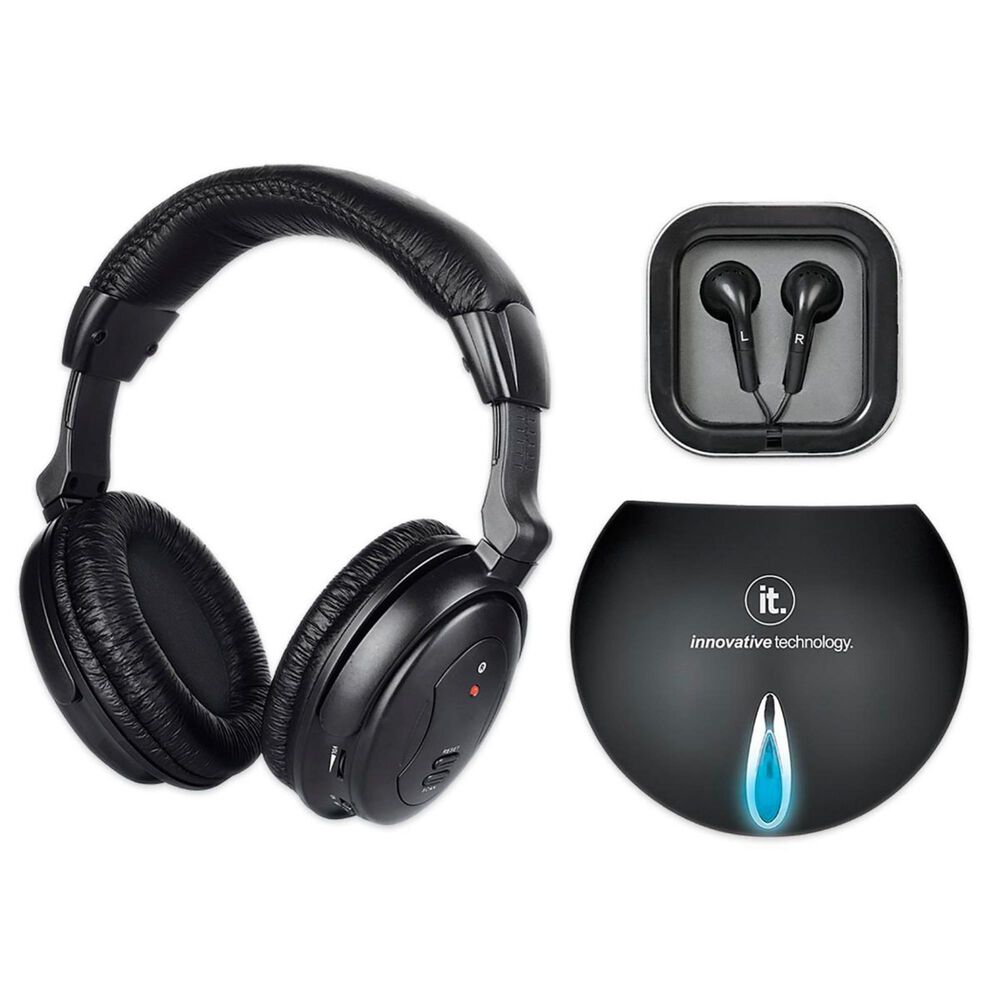 Innovative Technology Wireless Headphones with Earbuds, , large