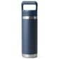 YETI Rambler 18 Oz Water Bottle with Color-Matched Straw Cap in Navy, , large