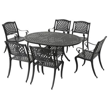 Noble House Carysfort 7-Piece Patio Dining Set in Antique Matte Black, , large