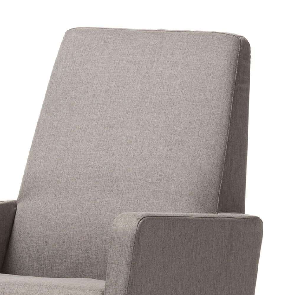 Baxton Studio Yashiya Rocking Chair in Grey, , large