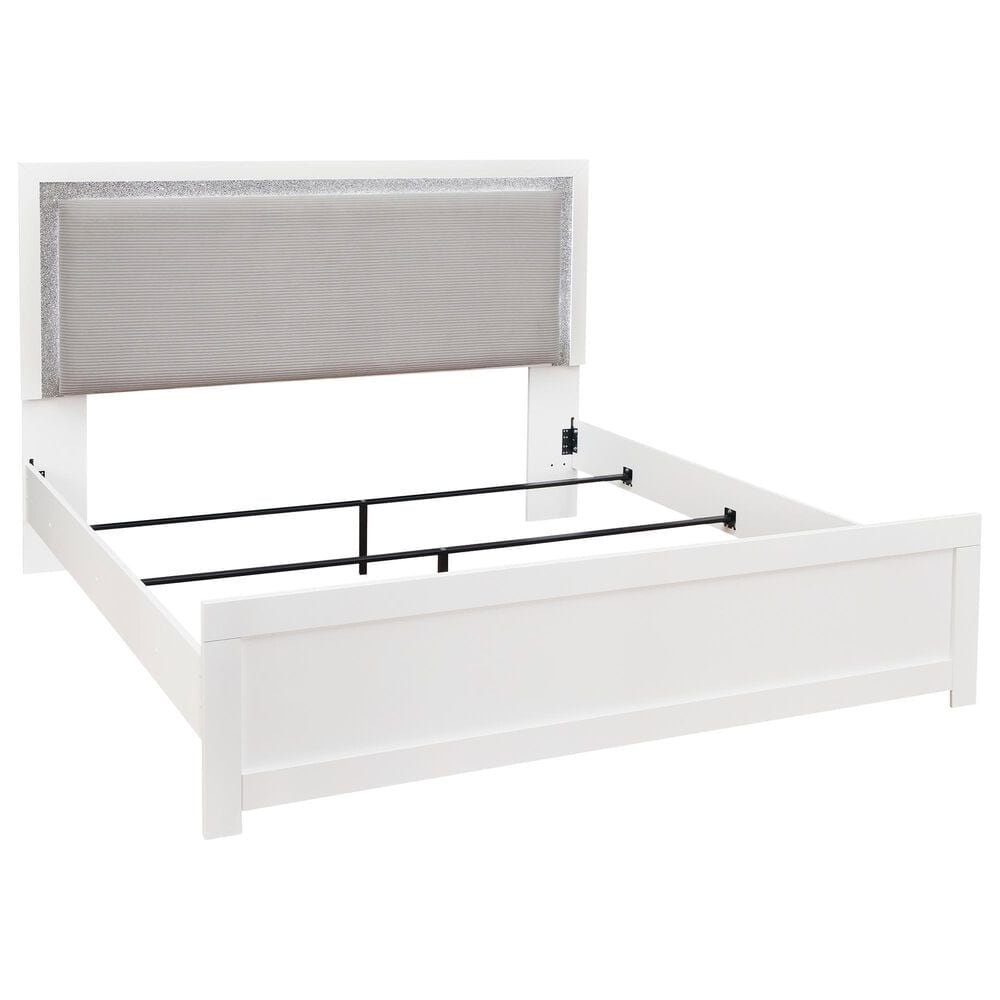 Ashley Maeling Queen Panel Bed with Dresser and Nightstand in Matte White, , large