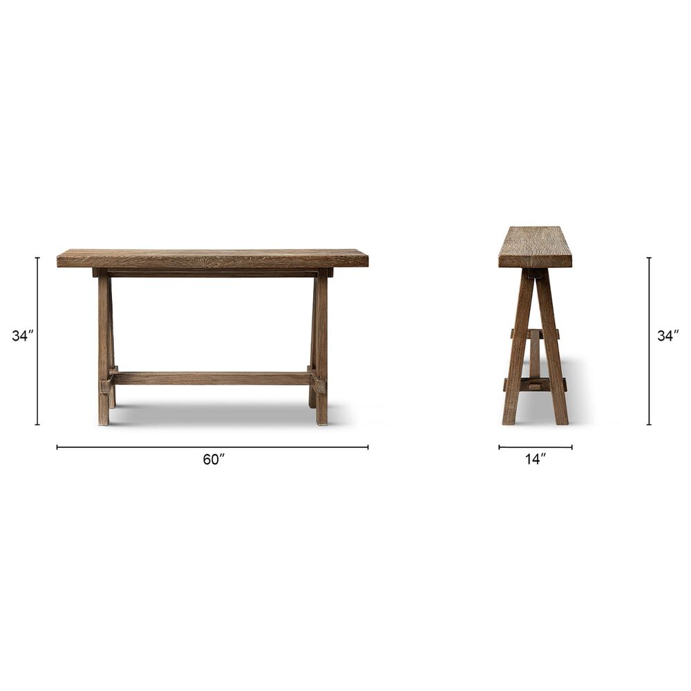 Jennifer Taylor Home Hawthorne 60" Console Table in Heritage Medium Dark Brown, , large