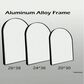 HOMLUX 26" x 38" Arched Mantle Mirror in Black, , large